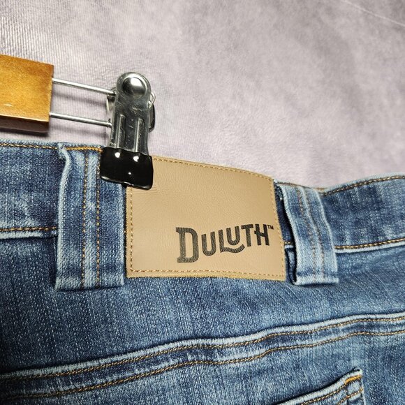 Duluth Ballroom Double Flex Jeans Mens 46x30 Blue Denim Relaxed Fit‎ Workwear - Picture 8 of 16